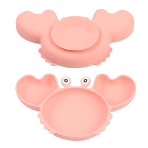 Baby Silicone Feeding <strong>Set</strong> Round Dining <strong>Plate</strong> Sucker Bowl Dishes for Kids Baby Waterproof Bib Spoon <strong>Children's</strong> Tableware - Product Image 4