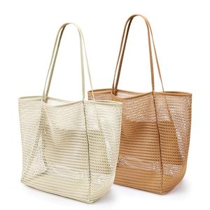 Vente en gros <span class=keywords><strong>Sac</strong></span> fourre-tout en paille de <span class=keywords><strong>plage</strong></span> en nylon respirant de grande capacité <span class=keywords><strong>pour</strong></span> l'extérieur personnalisé - Product Image 3