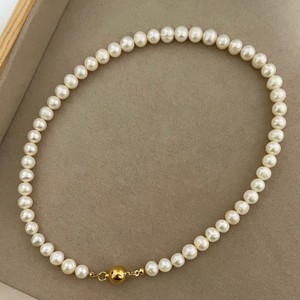 Collar de Perlas Naturales de Agua Dulce con Cuentas Irregulares de 8 mm, Cierre Magnético Versátil para Cada Persona - Product Image 2