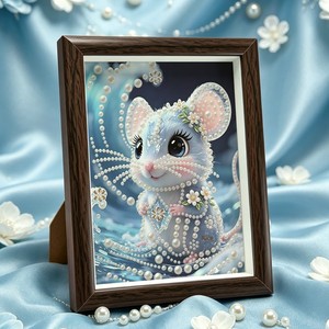 <span class=keywords><strong>Peinture</strong></span> Diamant Encadrée en Gros, 12 Signes du Zodiaque, Animaux Mignons, Art Diamant Spécial, Ornement de Bureau, Kit de Bricolage Fait Main - Product Image 1