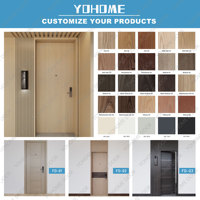 Porte per Camere d'Albergo di Lusso Ignifughe con Nucleo Solido in Rovere Rosso, Approvate NFPA Standard USA, 36" x 84", con Guarnizione Antifumo