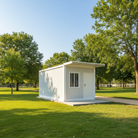 Maison conteneur mobile de 20 pieds de haute qualité, petite maison mobile en acier, panneaux sandwich, étanche, alimentée à l'énergie solaire, cuisine et salle de bain rapides à installer