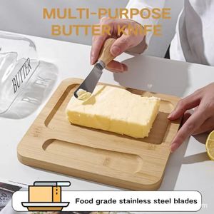 Plateau de service en bambou Baorui 19,6x19x2cm avec couvercle pour la présentation de pain, fromage et gâteaux - Product Image 3