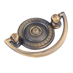 Wholesale Vintage Cabinet Zinc Alloy Furniture Bronze Handle Antique Chinese Classical ring pull