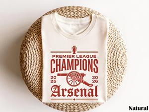 Maglietta Grafica OEM ODM dei Campioni della Premier League 2026 dell'Arsenal, Regalo per Tifosi dei Gunners, Maglia della Squadra di Calcio - Product Image 1