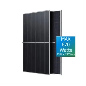 MinDingSOLARソーラーエネルギーパネル67ワット高効率モノラル太陽光発電645W650W660W670Wブラックソーラーパネル