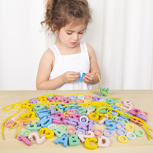 Giocattoli Educativi in <span class=keywords><strong>Legno</strong></span> con Perline Numeriche <span class=keywords><strong>per</strong></span> Bambini, Giochi Cognitivi in Inglese <span class=keywords><strong>per</strong></span> l'Apprendimento - Product Image 3