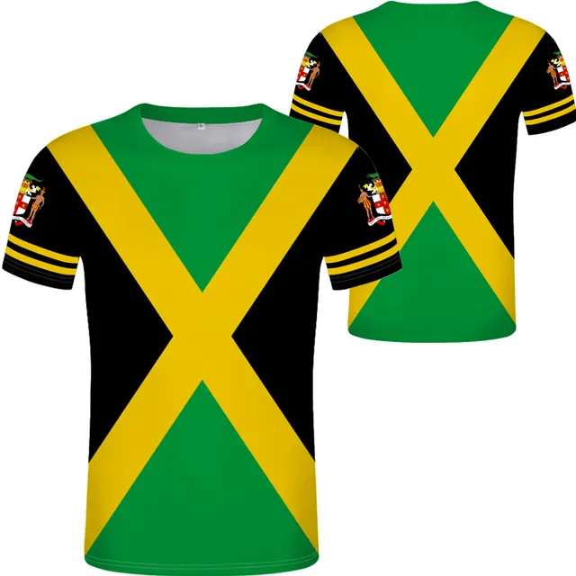 Personalizza il Dropshipping del negozio Online di sostegno dell'abbigliamento su richiesta della stampa della maglietta del tessuto della bandiera giamaicano dei ricordi della giamaica