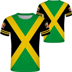 个性化Jamaica纪念品Jamaican国旗织物T恤按需服装支持在线商店送货