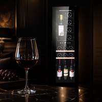 Enfriador de Vino de Temperatura Constante de 90L - Refrigerador de Vino con Sistema de Enfriamiento por Compresor Profesional y Antivibración