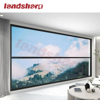 Fenêtre intelligente en aluminium d'usine Landsharp Fonction anti-pincement Persiennes réglables en verre électronique Fenêtres de levage