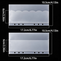 Nouvelle enveloppe à monnaie A6 double couche en PP, classeur de budget unique à double poche, boîte de rangement d'argent étanche, organiseur de budget pour espèces