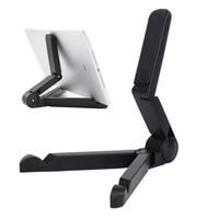 Support de tablette et de téléphone portable universel rotatif et pliable, support de bureau portable réglable en plastique pour téléphone portable et tablette