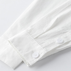 Mùa Thu đi lại giản dị màu rắn Áo sơ mi dài tay cao cấp phong cách Anh và Mỹ, thiết kế ve áo cotton 100% Nhiều màu - Product Image 4