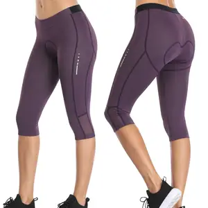 Женские велосипедные шорты Santic Pro fit, велосипедные укороченные штаны с 4D подкладкой, дышащие сетчатые Светоотражающие высокоэластичные леггинсы для горных велосипедов