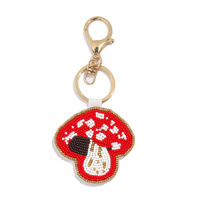 Porte-clés perlé cousu main personnalisé, pendentif de sac coloré à sequins animaux et fleurs, accessoires de mode pour filles