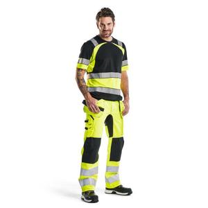 BLAKLADER - 342110309933L <b>T</b>-<b>shirt</b> Black/<b>Hi</b>-<b>vis</b> yellow - EAN 7330509620120 <b>HI</b>-<b>VIS</b> WORKWEAR - Product Image 3