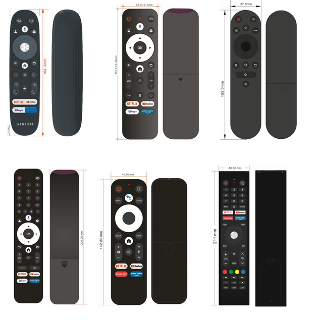 Smart TV Remote Control with Media and App Shortcut Buttons