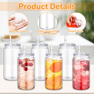 Entrepôt USA – Nouveauté : Gobelets en plastique vierges de 16 oz pour enfants, personnalisables par impression UV DTF, avec couvercles en PP et pailles, pour boissons, café, bière – Idéal pour les fêtes et cadeaux de Noël - Product Image 4