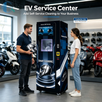 Distributeur automatique de nettoyage de casques en libre-service pour l'extérieur, Lave-casques automatique, Appareil intelligent personnalisé, Dépôt de 2000 USD