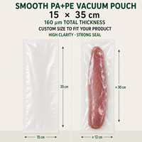 Premium vacuümzakken 160 micron PE PA glad, op maat bedrukt, luchtdicht, food grade, zuurstofbarrière, vochtbestendig, dikke zakken
