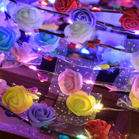 Couronne de cheveux lumineuse LED florale en mousse EVA colorée, style euro-américain, transfrontalière, pour l'encouragement et la démonstration