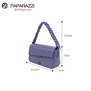 Cadena de suministro global <span class=keywords><strong>Paparazzi</strong></span> personalizado # PA0034 <span class=keywords><strong>moda</strong></span> mango trenzado nuevas mujeres señoras PU cuero bandolera bolso de hombro bolsos - Product Image 4