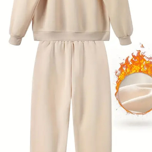 Survêtements en toile à motif solide pour femmes conception complète personnalisée vêtements d'entraînement décontractés pour l'hiver à des prix abordables - Product Image 6