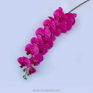 Lot <span class=keywords><strong>de</strong></span> <span class=keywords><strong>15</strong></span> grandes orchidées Phalaenopsis artificielles à tige longue, toucher réel, pour la décoration <span class=keywords><strong>de</strong></span> la maison et <span class=keywords><strong>de</strong></span> mariages - Product Image 4