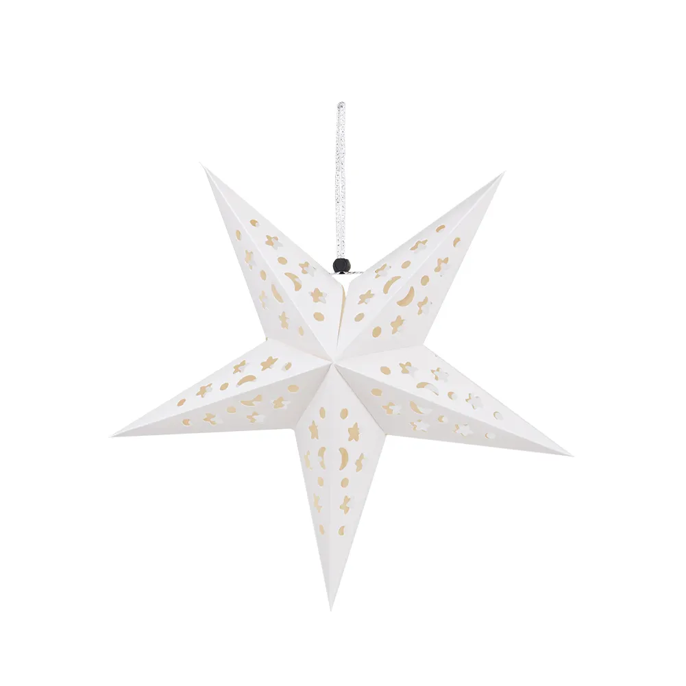 クリスマスパーティーの装飾のための60Cm5つの紙の星のランタンの装飾クリスマスの出現星の装飾