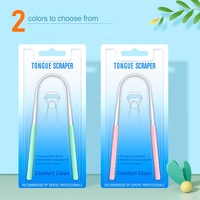 Nettoyant de langue antidérapant en forme de U personnalisé, réutilisable, en plastique, avec logo sérigraphié, pour l'hygiène buccale, élimination de la mauvaise haleine, usage domestique