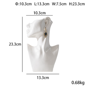 Faccia laterale in bianco e nero di grandi dimensioni <span class=keywords><strong>con</strong></span> orecchini <span class=keywords><strong>vaso</strong></span> in ceramica artistica vetrina in stile nordico di moda - Product Image 5