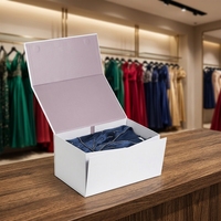 Boîte cadeau rigide pliable magnétique de luxe, boîte d'emballage pliable personnalisée avec logo noir pour vêtements, parfums, cadeaux de mariage