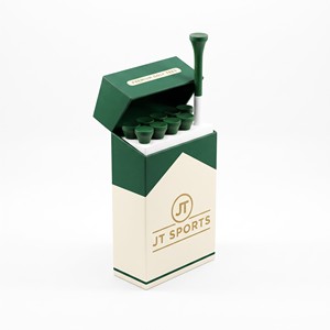 Caja de Empaque para Tees de Golf, Directo de Fábrica, con Logotipo Impreso en Verde, Tees de Golf Personalizados de Bambú, Madera y Plástico para Regalos Corporativos - Product Image 1