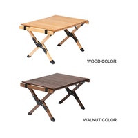 Table de pique-nique pliante portable en bois de hêtre moderne de haute qualité pour le camping et la randonnée en plein air, mobilier d'extérieur ultraléger