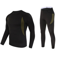 Ensemble de sous-vêtements thermiques réversibles respirants et à séchage rapide pour le sport de plein air, la course à pied, le cyclisme, le ski, pour hommes, printemps