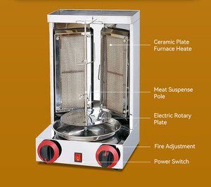 A-maschine Kofta Choco carbón koobideh potis doner kebab Maker motor máquina para chawarma Shawarma parrilla máquina soporte estación - Product Image 4