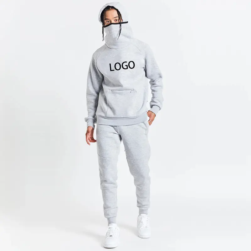 Ensemble 2 pièces en velours personnalisé survêtement blanc ensemble sweat à capuche et pantalon de jogging de haute qualité