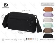 Borsa a Tracolla in Taslon per Donna con Chiusura a Zip e Cinghia Singola, Tinta Unita per Tutte le Stagioni - Product Image 1