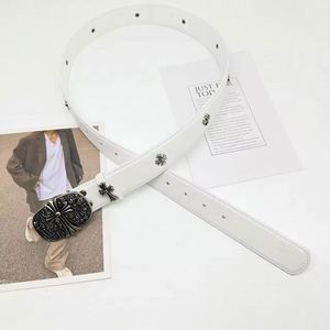 High Quality USA Mairun Men's Casual Formal Western Cowboy Cross Pin Alloy PU Leather Soft Belt Vintage Style 2-4cm Width - Product Image 3