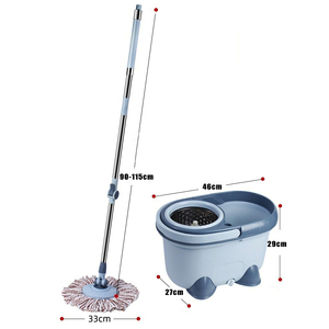 China Easy Wring 360 Magic <strong>Microfibre</strong> Spin <strong>Mop</strong> Bucket Set 2 in 1 Self-wringing Cleaning <strong>Mop</strong> with Replacement Heads - Product Image 1