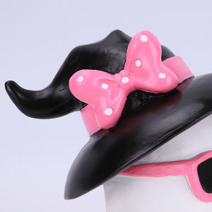 Figurine de fantôme d'Halloween effrayante Redeco, design lunettes roses, décoration artistique en résine pour la maison gothique, idée cadeau - Product Image 3