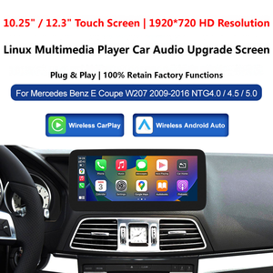 Pantalla Táctil Inalámbrica con CarPlay y Android Auto para <span class=keywords><strong>Mercedes</strong></span> Benz Clase <span class=keywords><strong>E</strong></span> Coupé W207 2009-2016 NTG 4.0/4.5/5.0, Navegación GPS HD - Product Image 1