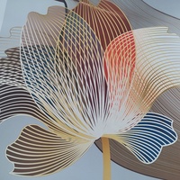 Nordique abstrait coloré fleur toile peinture luxe fil d'or moderne affiche impression mur Art galerie salon maison déco
