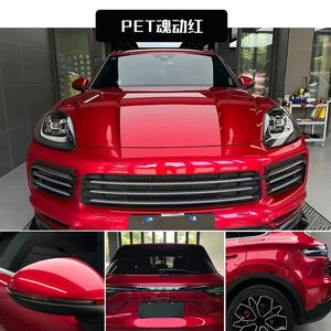 PET siêu bóng kim loại màu xám vàng xanh xanh hồng đỏ đen xe cơ thể dọc Vinyl thay đổi màu phim - Product Image 6