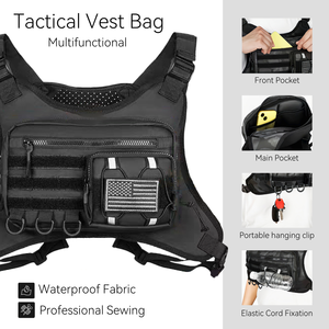 حقيبة صدر للجري، سترة تكتيكية متينة، حقيبة ظهر للتدريب على البقاء على قيد الحياة - Product Image 3