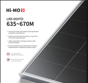 แผงโซลาร์เซลล์ LONGi SOLAR LR8-66HYD PERC 132 เซลล์ สต็อกเยอรมนี - Product Image 2