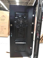 Porte de sécurité double couche en acier et fer forgé de luxe pour entrée principale résidentielle, intérieure/extérieure