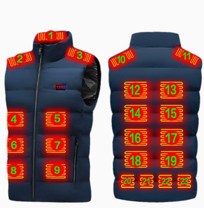 Gilet chauffant USB pour homme et femme, veste de ski et de pêche, veste en coton, doudoune - Product Image 1
