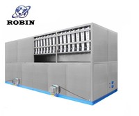 Machine à glaçons industrielle ROBIN de 10 tonnes, entièrement automatique, avec compresseur PLC, moteur et pompe à eau - Prix compétitif
